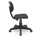 Ver imagem 3 de Cadeira Secretaria Plus Operativa Slim Couro Preto - Plaxmetal
