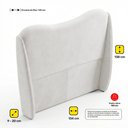 Ver imagem 4 de Cabeceira Orgânica para Cama Box Viúva Luma 120cm Bouclê Branco - Desk Design