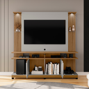 Ver imagem 1 de Estante Home para Tv até 60 Polegadas com Led e Prateleiras de Vidro Lumitech