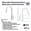 Ver imagem 6 de Misturador Monocomando de Mesa Cozinha Bica Alta Quito 1/2" Cromado (6256 C-608)