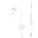 Ver imagem 1 de Arandela New Figo Branco C/ Plug e Interruptor - Vidro Transparente