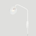 Ver mais imagens de Arandela New Figo Branco C/ Plug e Interruptor - Vidro Transparente