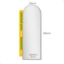 Ver imagem 1 de Espelho Vitral 150x50cm Suporte de Parede Moldura em Couro Ecológico