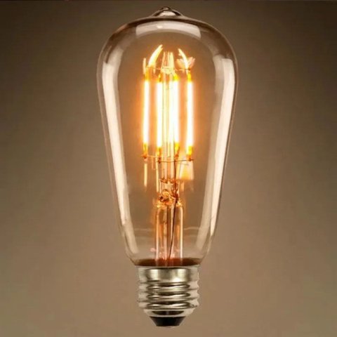 Lâmpada Filamento Retro ST64 e-27 4W 2700k Bivolt Uso Interno
