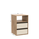 Ver imagem 4 de Mesa de Cabeceira 2 gavetas MDF Select Belmax:Carvalho/Off White
