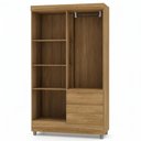 Ver imagem 2 de Guarda Roupa Solteiro Pequeno Ideal 4 Portas 2gavetas Nature