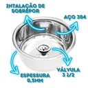 Ver imagem 3 de Cuba Inoxidável Aço 304 - P/ Clínicas e Consultórios