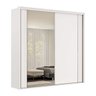 Guarda Roupa Casal 2 Portas MDF Ripado com Espelho Imperium Belmax:Branco - 3