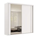 Ver imagem 3 de Guarda Roupa Casal 2 Portas Mdf Ripado com Espelho Imperium Belmax:branco