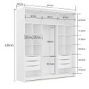 Ver imagem 5 de Guarda Roupa Casal 2 Portas Mdf Ripado com Espelho Imperium Belmax:branco