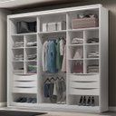 Ver imagem 4 de Guarda Roupa Casal 2 Portas Mdf Ripado com Espelho Imperium Belmax:branco