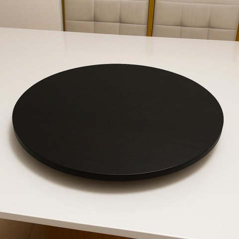 Centro de Mesa Prato Giratório Tábua 70cm Preto