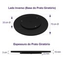 Ver imagem 6 de Centro de Mesa Prato Giratório Tábua 70cm Preto