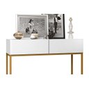 Ver imagem 4 de Aparador Buffet Pequeno Eros 90cm com 2 Gavetas Bancada para Bar em Casa Cantinho do Café Luxuoso