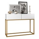 Ver imagem 3 de Aparador Buffet Pequeno Eros 90cm com 2 Gavetas Bancada para Bar em Casa Cantinho do Café Luxuoso