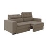 Sofá Retrátil Reclinável 4 Lugares Suede Veludo Fenix Espresso Móveis - 2