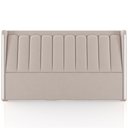 Ver imagem 3 de Cabeceira Cama Box Queen Estofada com Led 160cm Moan P05 Veludo Bege - Lyam Decor