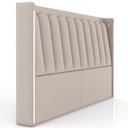 Ver imagem 6 de Cabeceira Cama Box Queen Estofada com LED 160cm Moan P05 Veludo Bege - Lyam Decor