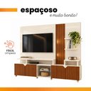 Ver mais imagens de Estante Home Teather para TV até 55 Polegadas com LED Ripado Impressão 3D 2,10m Cross Off White