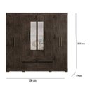 Ver imagem 3 de Guarda-Roupa Casal 4 Espelhos 8 Portas 4 Gavetas Fesky Espresso Móveis