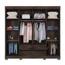 Ver imagem 4 de Guarda-Roupa Casal 4 Espelhos 8 Portas 4 Gavetas Fesky Espresso Móveis