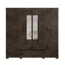 Ver imagem 2 de Guarda-Roupa Casal 4 Espelhos 8 Portas 4 Gavetas Fesky Espresso Móveis