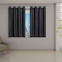Ver imagem 1 de Cortina Daily Varão 1,5m Blackout Cinza PVC com Voil Xadrez 2,00MX1,40m Sala Quarto Preto