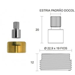 Conversor Registro Deca para Docol - 134901 Blukit - 2