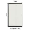 Ver imagem 4 de Guarda-roupa Solteiro Madesa Tokio 2 Portas de Correr 2 Gavetas