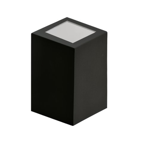 LUMINÁRIA PAREDE BALIZA 1 VISOR QUADRADO G9 PRETO - 1474 PT