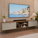Ver imagem 1 de Rack para Tv até 80 Polegadas 218 Cm 2 Portas Rustic/crema Vik Madesa