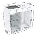 Ver imagem 2 de BALCÃO VITRINE EXPOSITOR 2 GAVETAS 100% MDF M492.B (LOJA) MUNDI MOVEIS