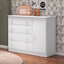 Ver imagem 3 de Quarto de Bebê Cômoda 2561 e Berço 1344 Doce Sonho com Colchão Branco - Qmovi