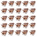 Ver imagem 1 de Kit de 20 Conjuntos de Mesa Dobrável 70x110 com 4 Cadeiras Imbuia