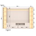 Ver imagem 3 de Rack com Painel para TV até 84 Polegadas com LED com Vidro Reflecta 100% MDF 305cmx219cm 2 Torres com Porta Vitoria Regia Yescasa