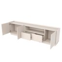 Ver imagem 4 de Rack com Painel para TV até 84 Polegadas com LED com Vidro Reflecta 100% MDF 305cmx219cm 2 Torres com Porta Vitoria Regia Yescasa