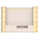 Ver imagem 2 de Rack com Painel para TV até 84 Polegadas LED Vidro Reflecta Ripado 100% MDF 219CMX305CM Vitoria Regia Yescasa Off White