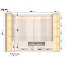 Ver imagem 3 de Rack com Painel para TV até 84 Polegadas LED Vidro Reflecta Ripado 100% MDF 219CMX305CM Vitoria Regia Yescasa Off White