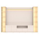 Ver imagem 2 de Rack com Painel para TV até 84 Polegadas com LED com Vidro Reflecta 100% MDF 305cmx219cm 2 Torres com Porta Vitoria Regia Yescasa