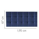 Ver imagem 2 de Painel Estofado Luxo Espanha 195cm King Size para Cama Box Corino Azul Marinho - Gat Magazine