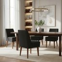 Ver imagem 1 de Kit 6 Cadeiras de Jantar Maria Linho Preto Linho Preto