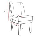 Ver imagem 6 de Kit 6 Cadeiras de Jantar Maria Linho Preto Linho Preto