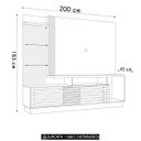 Ver imagem 4 de Estante Painel para Tv 60 Pol 200cm Sam Z10 Off/cinamomo - Mpozenato