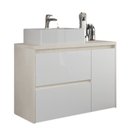 Ver imagem 3 de Gabinete de Banheiro 90cm com Cuba Ref 920 Cewal - Arenito/branco