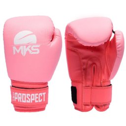 Kit Luva Boxe Thai Prospect Mks Combat Rosa + Bandagem + Protetor Bucal - 12 Oz - 3