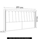 Ver imagem 4 de Cabeceira Cama King 195cm Luara Sintético Caramelo Z37 - Mpozenato