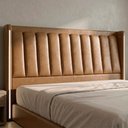 Ver imagem 2 de Cabeceira Cama King 195cm Luara Sintético Caramelo Z37 - Mpozenato