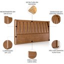 Ver imagem 3 de Cabeceira Cama King 195cm Luara Sintético Caramelo Z37 - Mpozenato