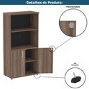 Ver imagem 5 de Armário Misto P25 Pandin 80 Cm (largura) em Mdp Cor Walnut com 2 Portas e 3 Prateleiras