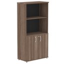 Ver imagem 1 de Armário Misto P25 Pandin 80 Cm (largura) em Mdp Cor Walnut com 2 Portas e 3 Prateleiras